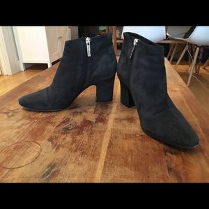 Tamara Mellon Gray Suede Booties